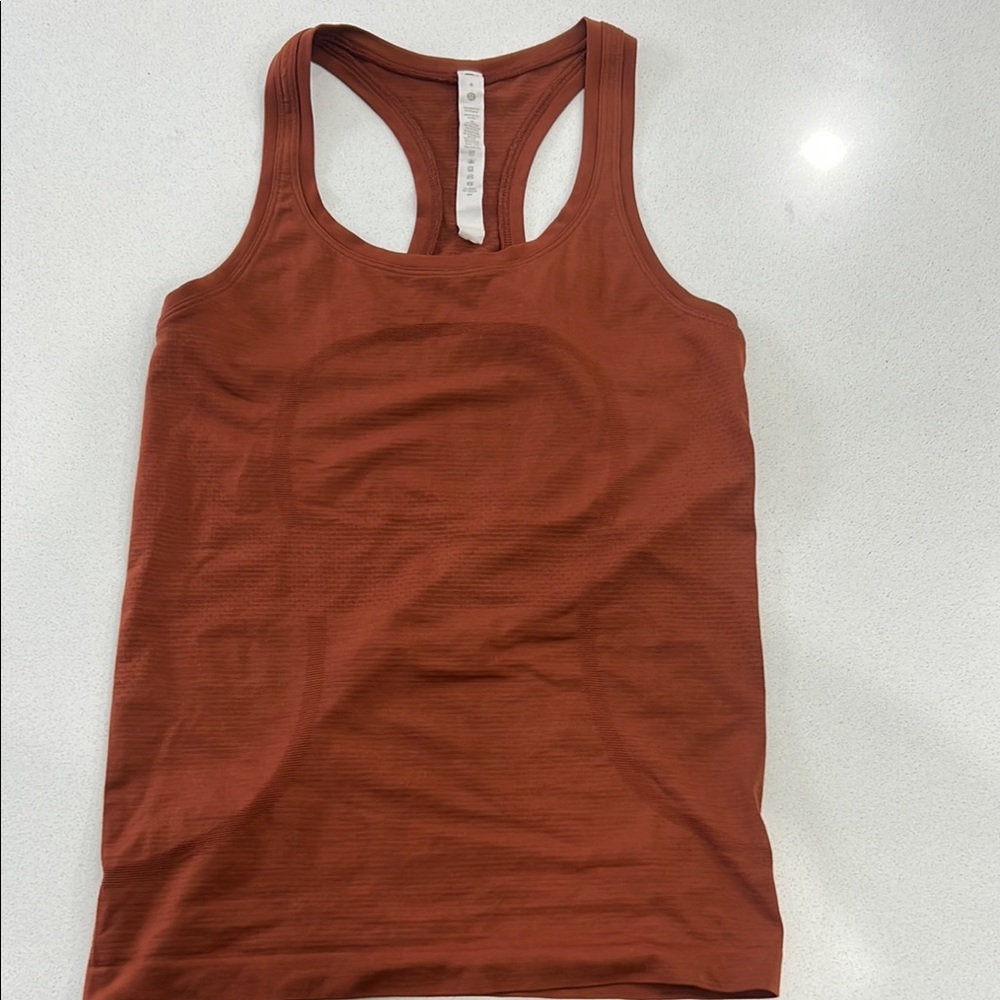 lululemon athletica Burnt Orange Tank Top swiftly tech tank